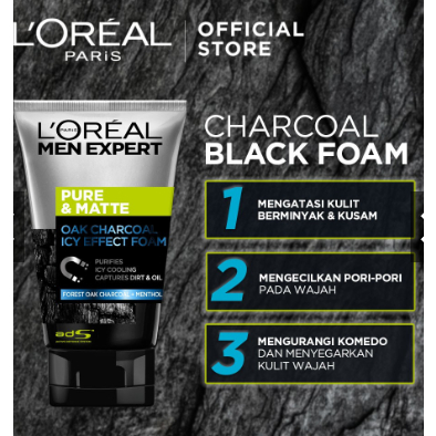 Jual (REJECT KEMASAN MIRING) L'Oreal Paris Men Expert Pure & Matte Oak ...