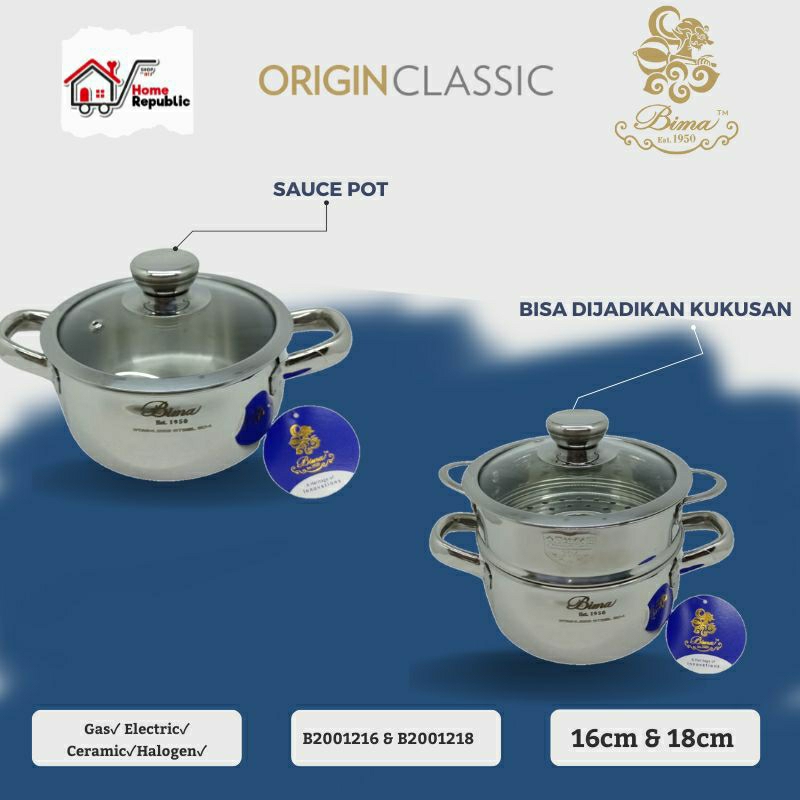 Jual Panci Bima Origin Classic Saucepot Cm Cm Sus W Tempered