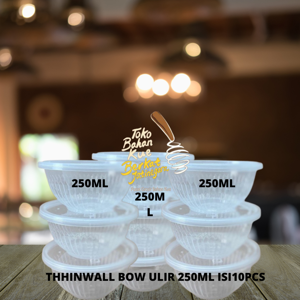 Jual THINWALL BOWL ULIR 250ML / FOOD CONTAINER BULAT ISI 25 PCS ...