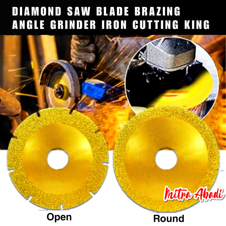 Jual Diamond Saw Blade Brazing Angle Grinder Wheel Iron Cutting KING