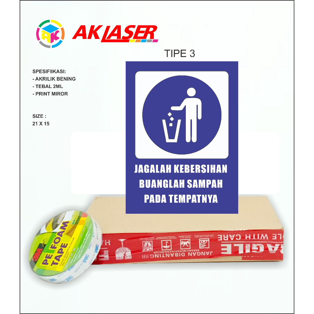 Jual AKRILIK SIGN JAGALAH KEBERSIHAN TIPE 3 | Shopee Indonesia