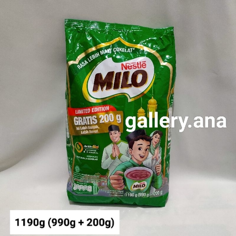 Jual Milo Activ- Go 1190g / 1kg / 990g / Milo Activ Go 1 Kg / 3in1 ...