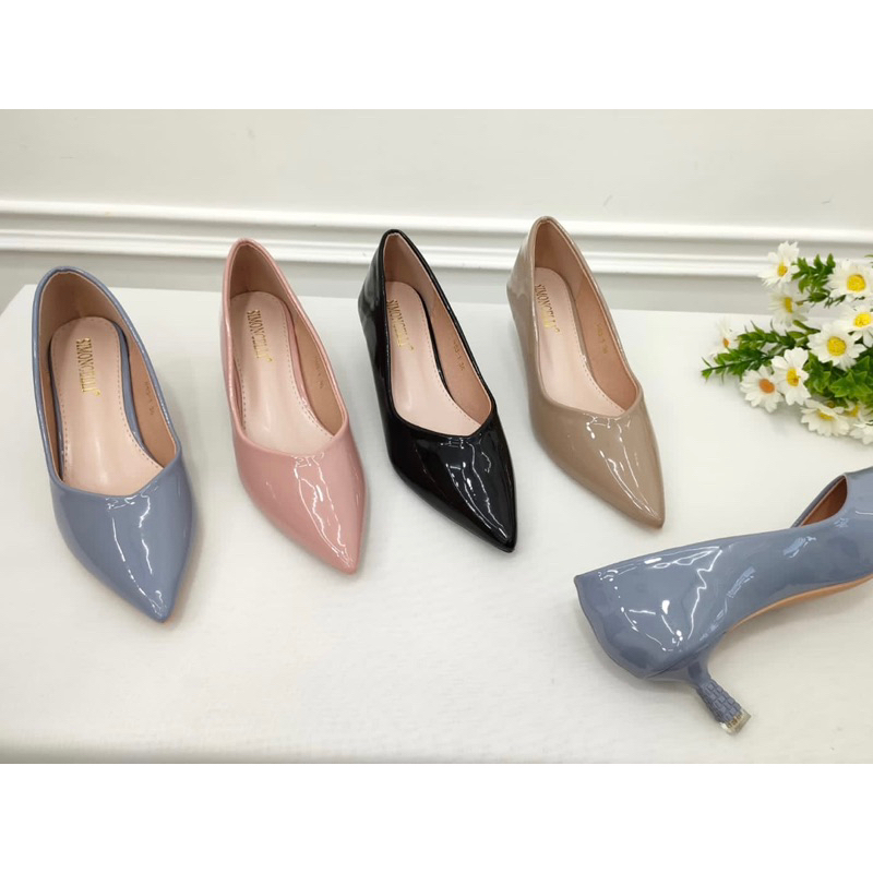 Jual Pump heels 3cm by Simoncelli glossy import high quality