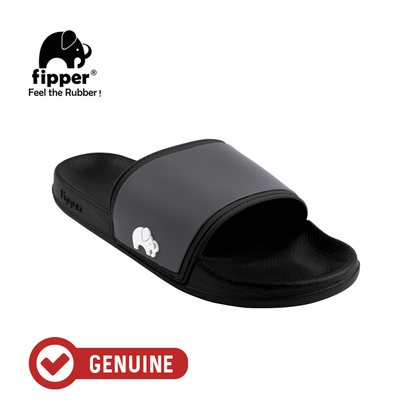 Jual Fipper Slip On Black Grey Dark White Shopee Indonesia