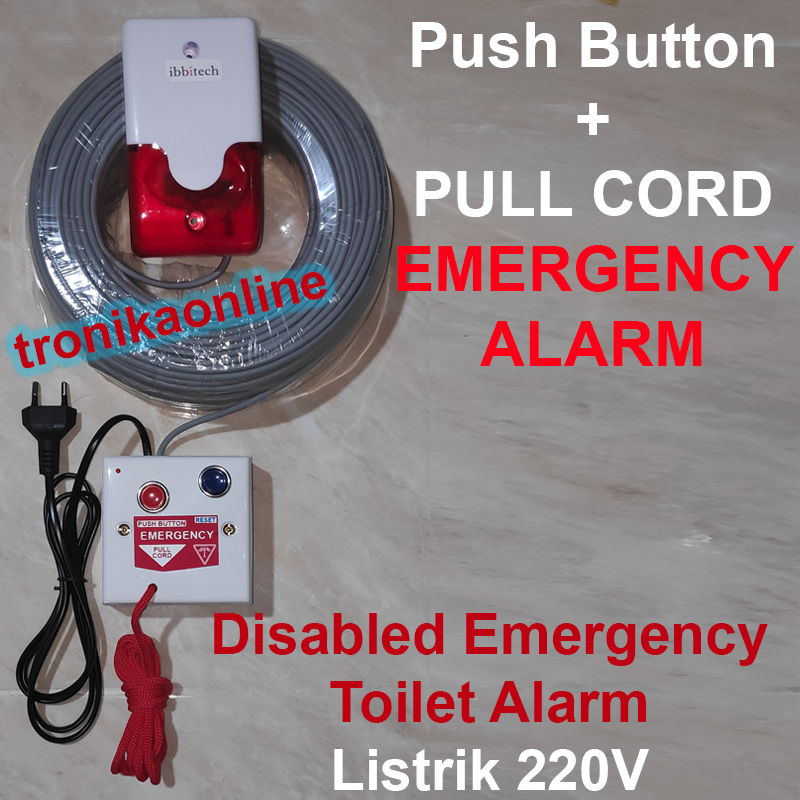 Jual EMERGENCY PULL CORD ALARM bathroom toilet restroom panic button