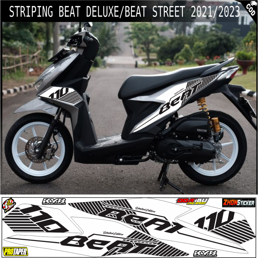 Jual Striping Honda Beat Deluxe Beat Street Variasi List Sticker Malaysia Simle Elegan