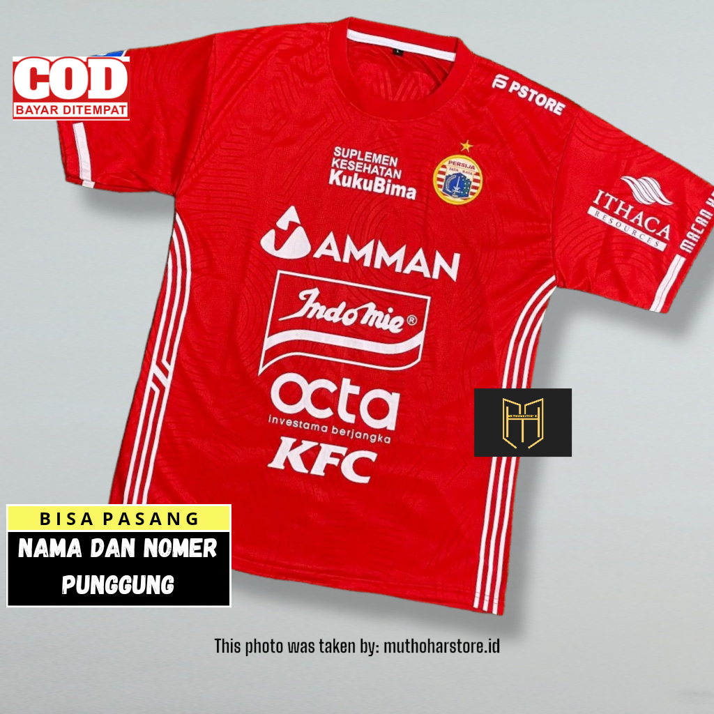 Jual JERSEY PERSIJA JAKARTA HOME MUSIM 2022/23 (BISA PASANG NAMA DAN NOPUNG) Shopee Indonesia
