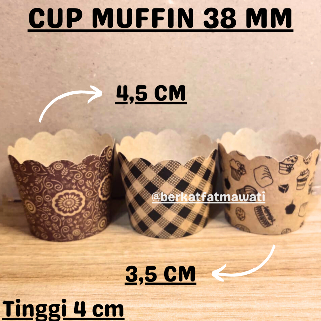 Jual CUP MUFFIN MOTIF 38 MM / PAPER CASES MUFFIN CUP / 50 PCS | Shopee ...