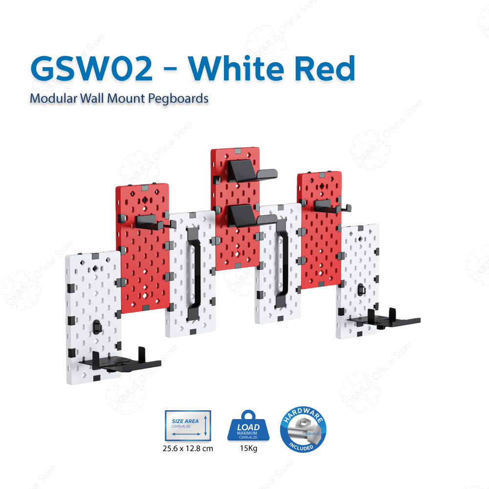 Jual Rak Papan Dinding Gantung Modular Pegboard Wallmount DIY OXIMUS ...