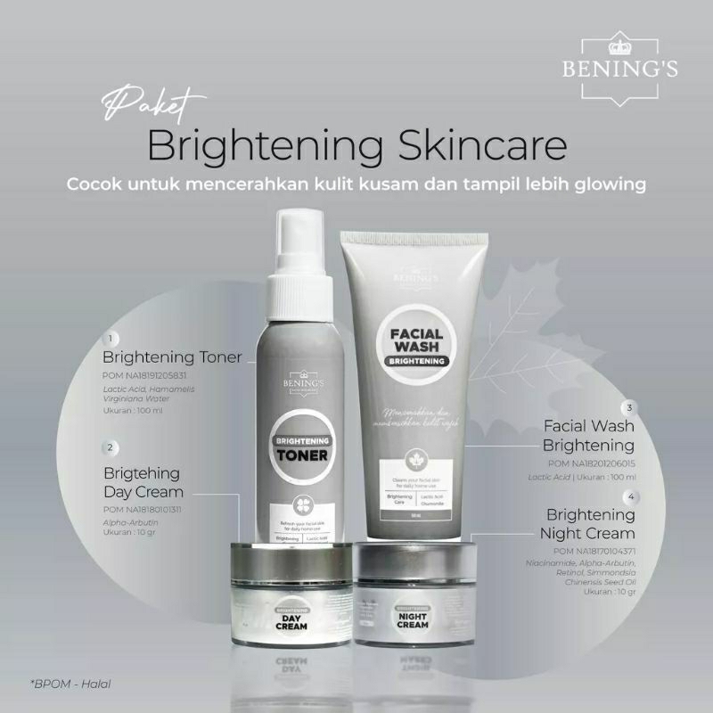 Jual PAKET BENING SKINCARE BY DR OKY PRATAMA | BRIGHTENING BENINGS ...