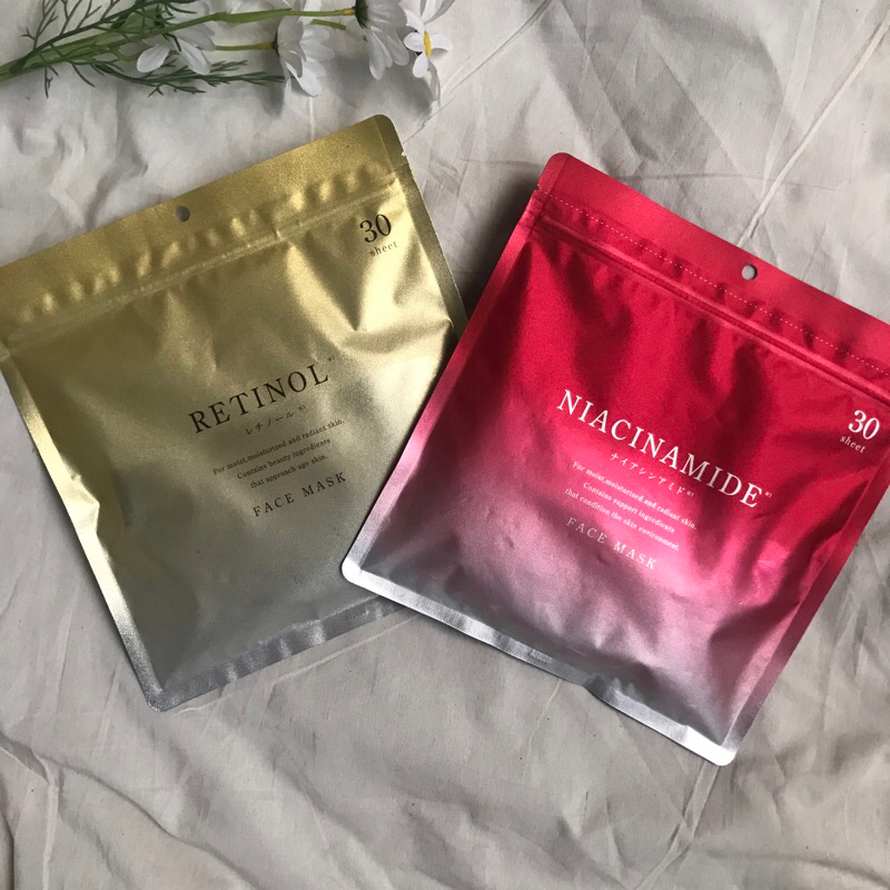 Jual Niacinamide Retinol Face Mask Sheets original Japan | Shopee Indonesia