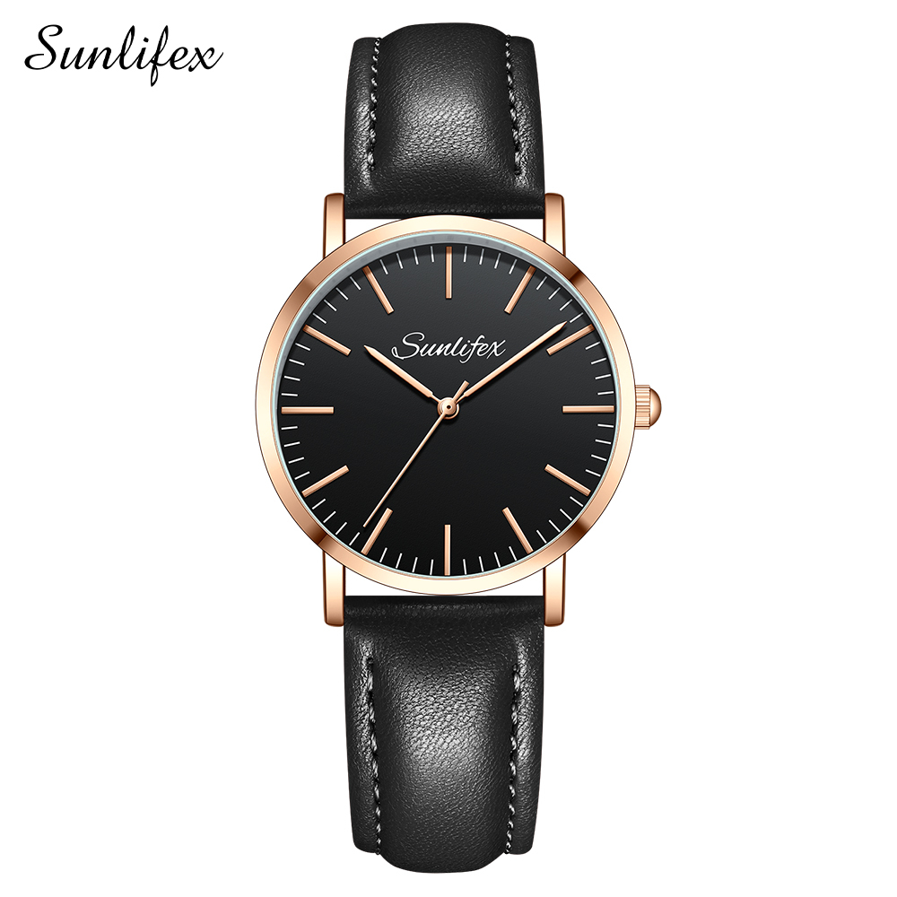 Jual Sunlifex Jam Tangan Wanita Ultra Thin Dial Kuarsa Kasual Mode Jam
