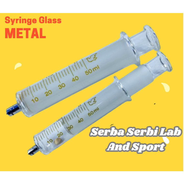 Jual Syringe Spuit Metal Glass 50 ml / Syringe Glass 50ml/cc Shopee Indonesia