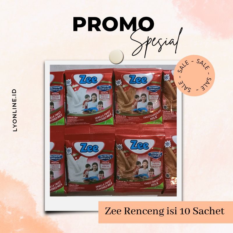 Jual Susu Zee Renceng isi 10 Sachet | Shopee Indonesia