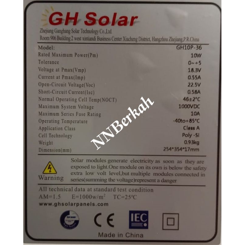 Jual Solar Panel GH 10wp Poly Solar Cell Panel Surya | Shopee Indonesia