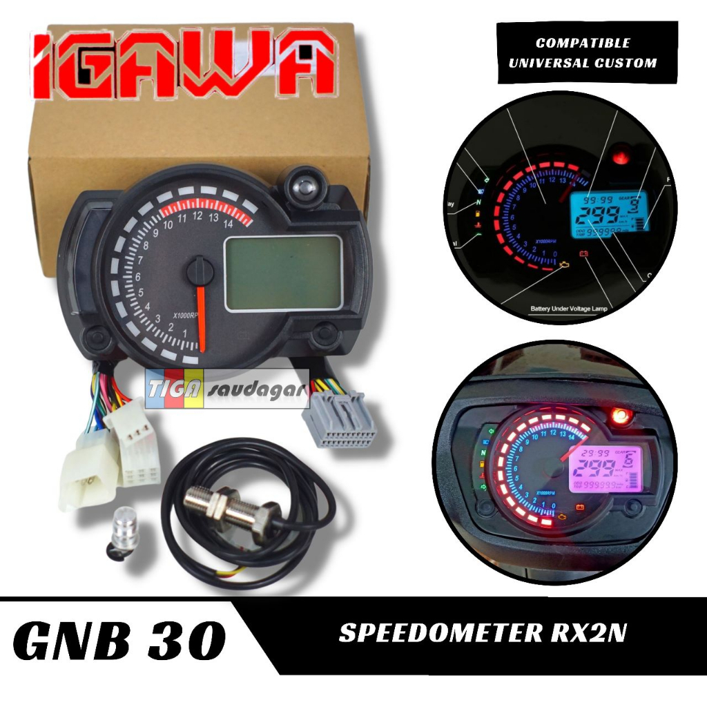 Jual Spedometer Digital Model Rx N Speedometer Rx N Costume Igawa Layar Hitam Universal Semua