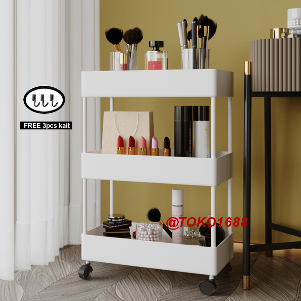 Jual Square rak dapur rak serbaguna rak troli rak kamar mandi 3 tingkat ...