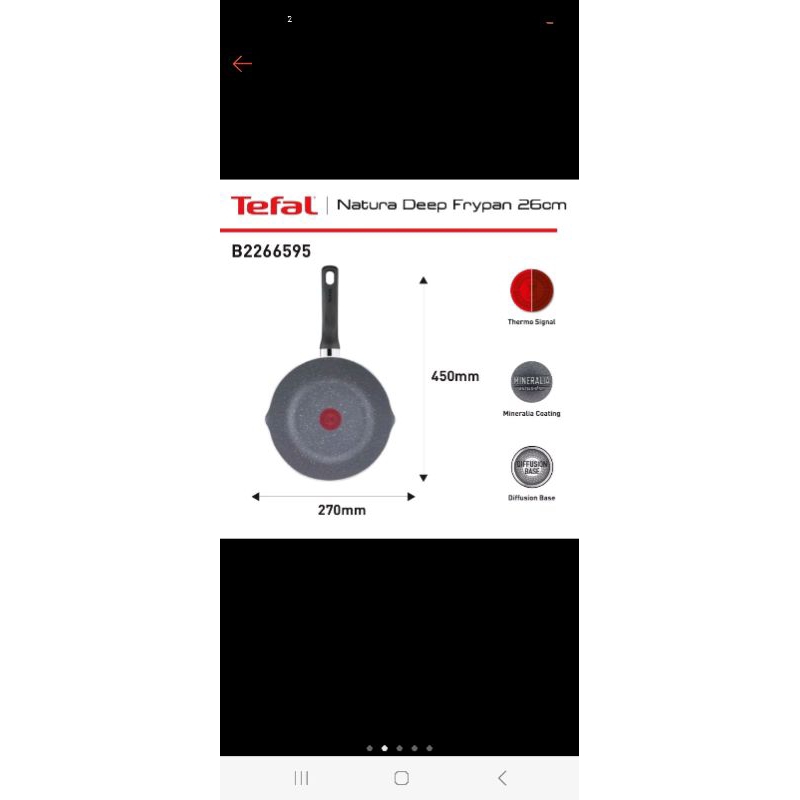 Jual Tefal so chef frypan / Tefal day by day wok / Tefal natura frypan ...