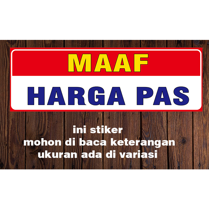 Jual stiker maaf harga pas | Shopee Indonesia