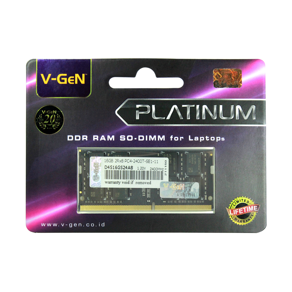 Jual RAM SODimm DDR4 VGeN Platinum Rescue 16GB PC17000/2133Mhz PC19200