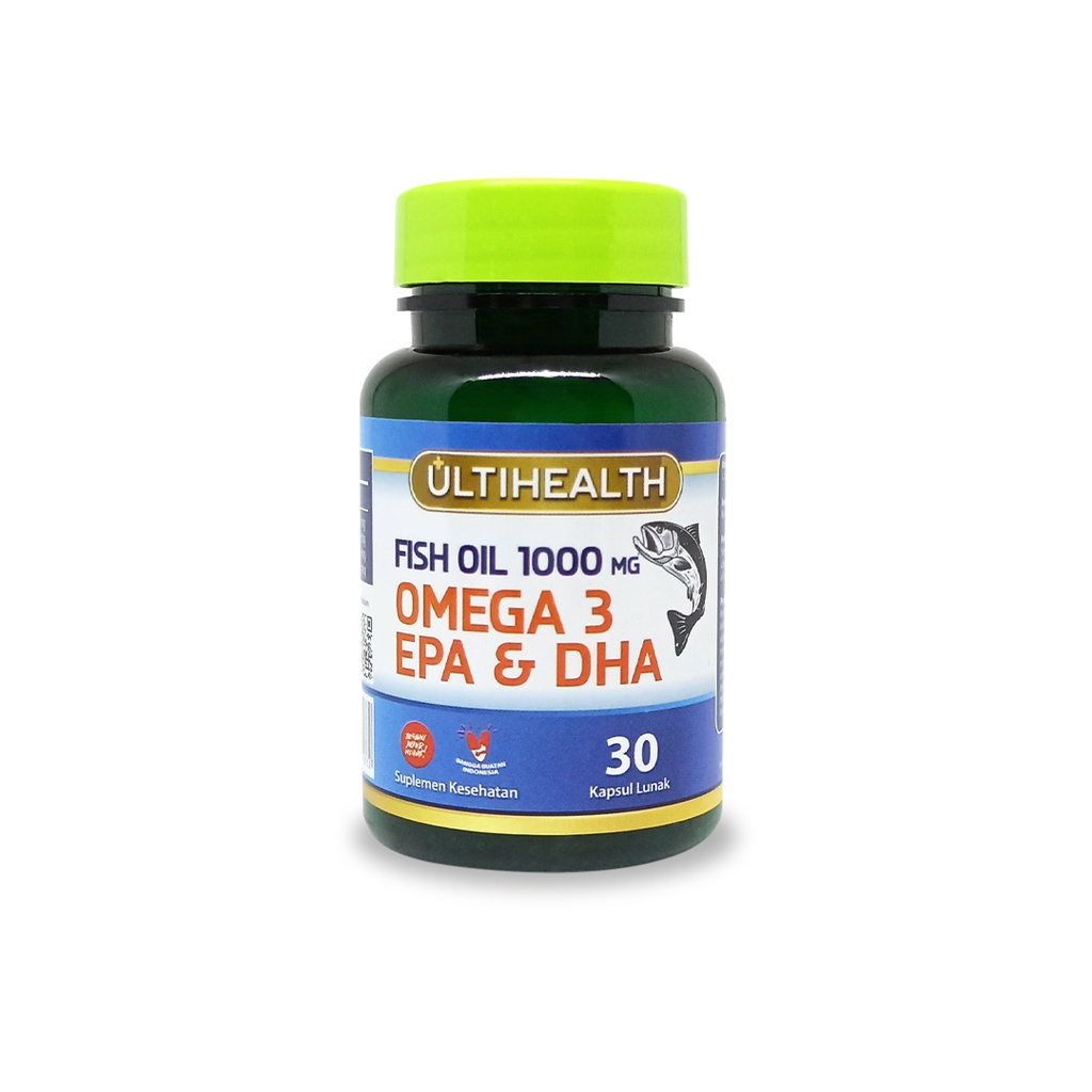 Jual ULTIHEALTH FISH OIL 1000mg OMEGA 3 EPA DAN DHA ISI 30 KAPSUL LUNAK ...
