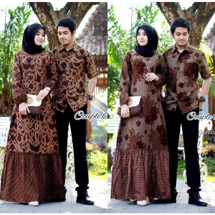 Batik long shop dress modern