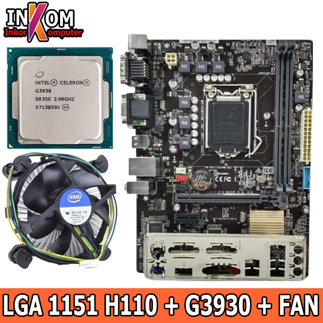 Jual Mobo Motherboard Paket Mobo H110 LGA 1151 Processor G3930 Dan FAN Shopee Indonesia