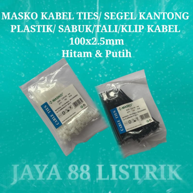 Jual Masko Kabel Ties Segel Kantong Plastik Sabuk Tali Klip Kabel Mm Mm Shopee Indonesia