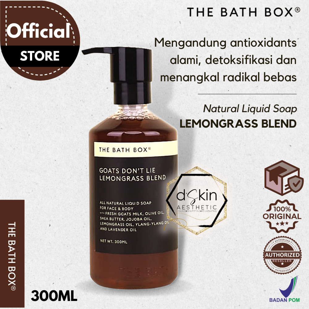 Jual THE BATH BOX Goats Don't Lie LEMONGRASS BLEND Liquid Soap 300ml
