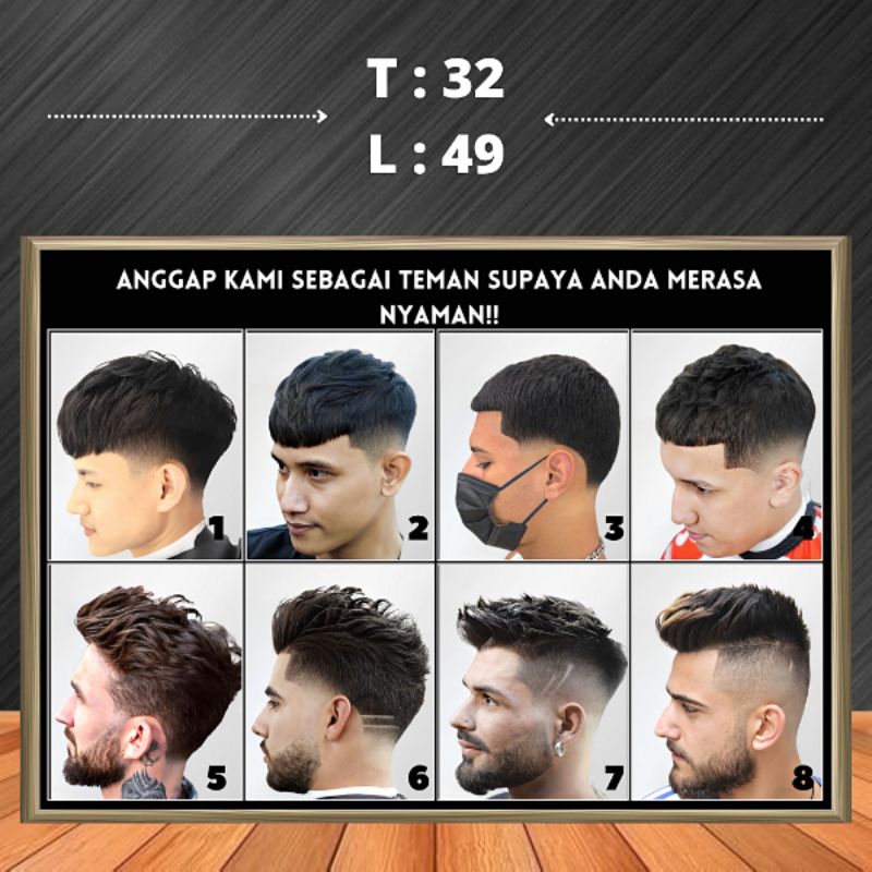 Jual POSTER BARBERSHOP POSTER PANGKAS RAMBUT POSTER SALON | Shopee