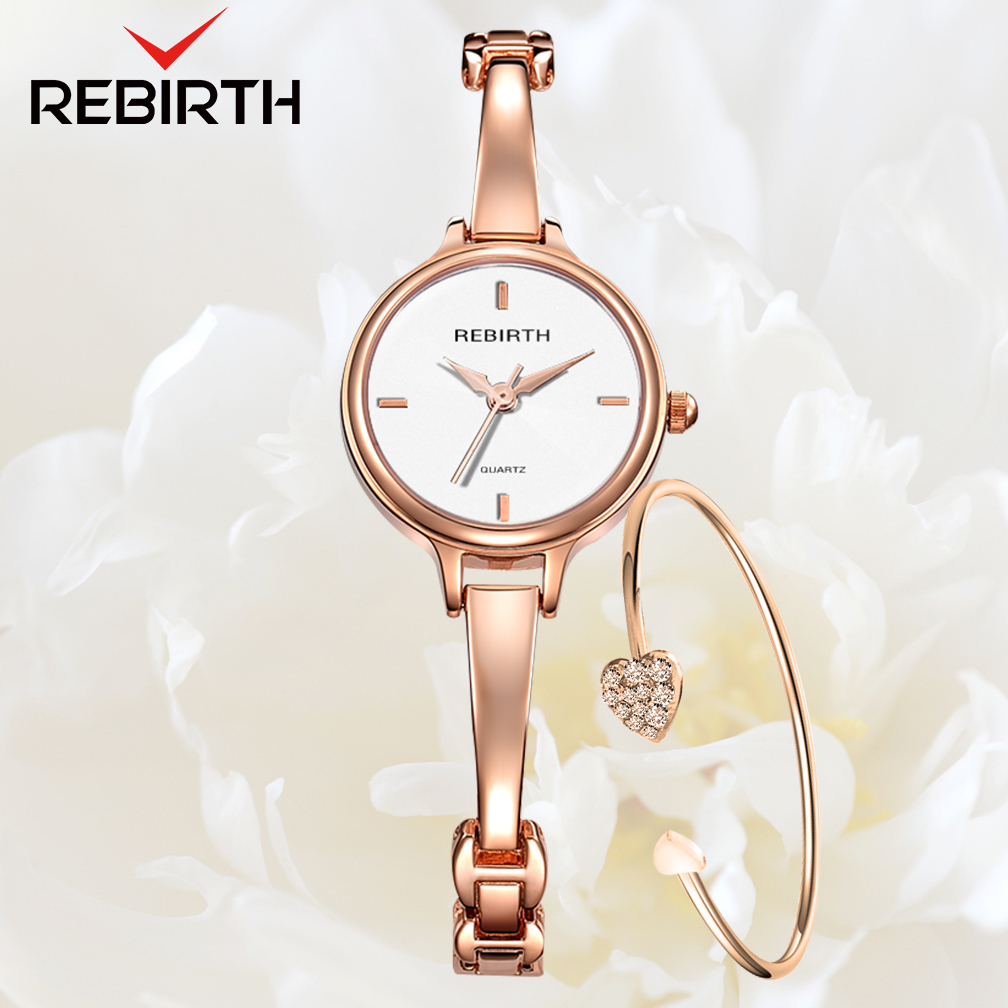 Jual REBIRTH Jam Tangan Wanita ModeTali Stainless Steel Santai Anti Air ...