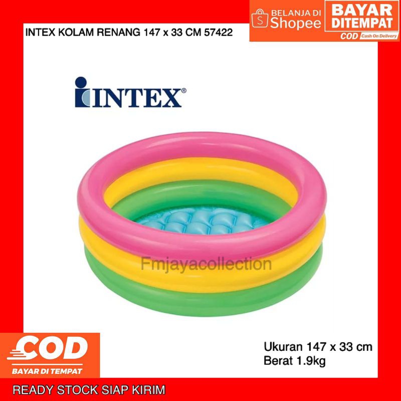 Jual 26 INTEX KOLAM RENANG 147 X 33 CM 57422 || KOLAM RENANG PELANGI ...