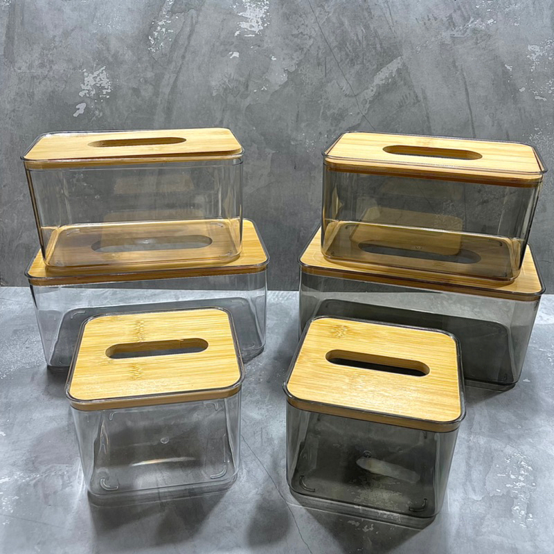 Jual ZEN Kotak Tissue Kayu Akrilik Transparan Minimalis Estetik ...