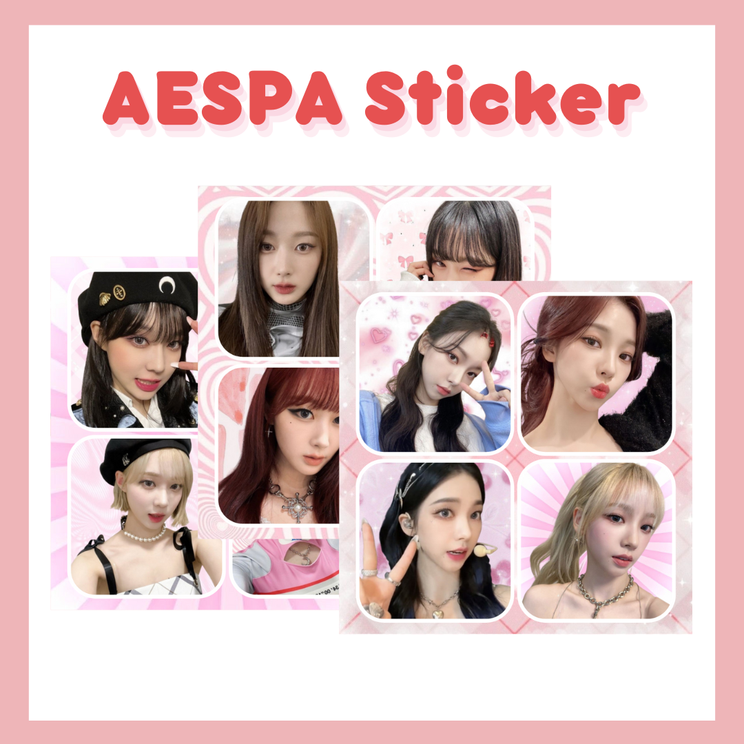 Jual AESPA sticker deco pink aesthetic sticker mail mini edition ...