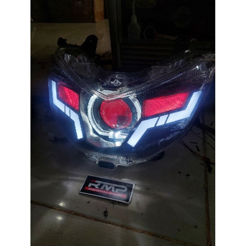Jual HEADLAMP NMAX OLD CUSTUME LAZY BILED WST NEW HEADLAMP ORIGINAL