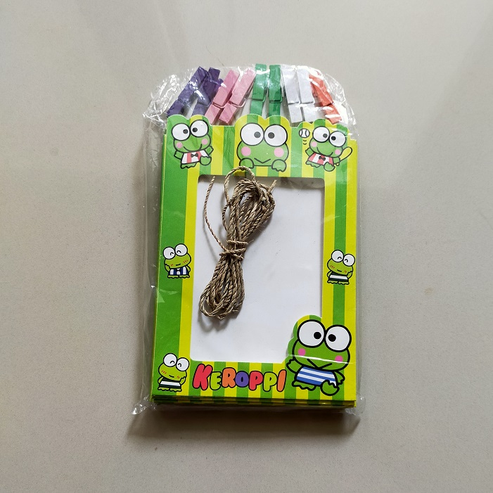 Jual Paper Frame Polaroid Foto Gantung + Wooden Clip Jepit Kayu + Tali ...