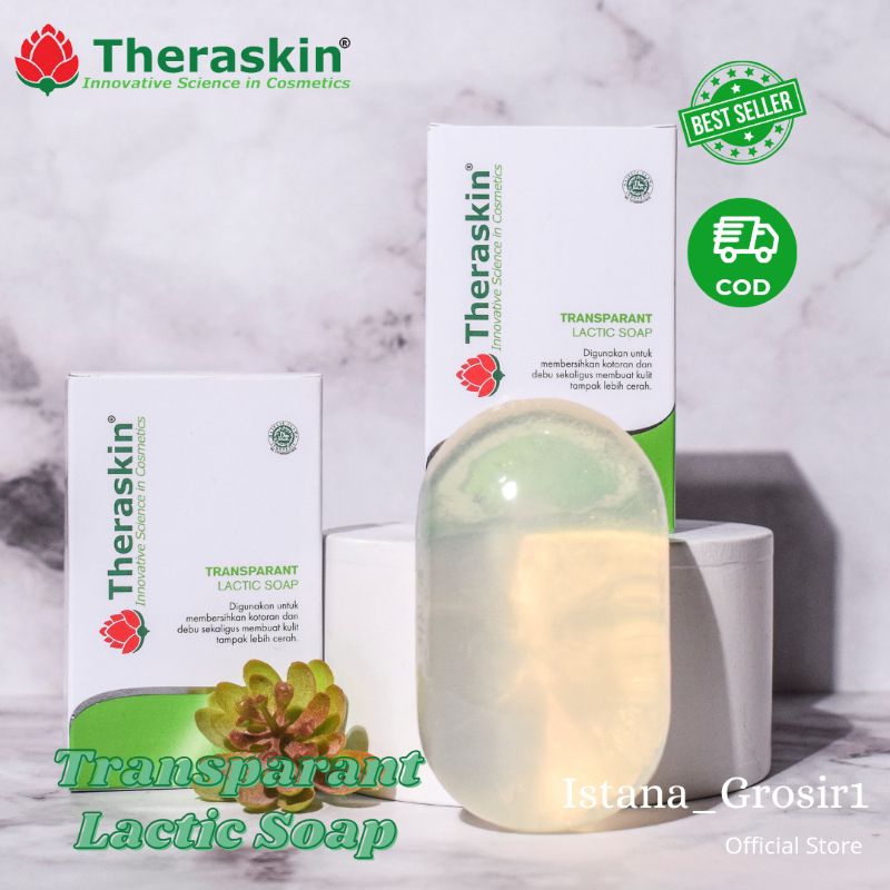 Jual THERASKIN TRANSPARANT LACTIC SOAP 100GR - Sabun wajah dan badan ...