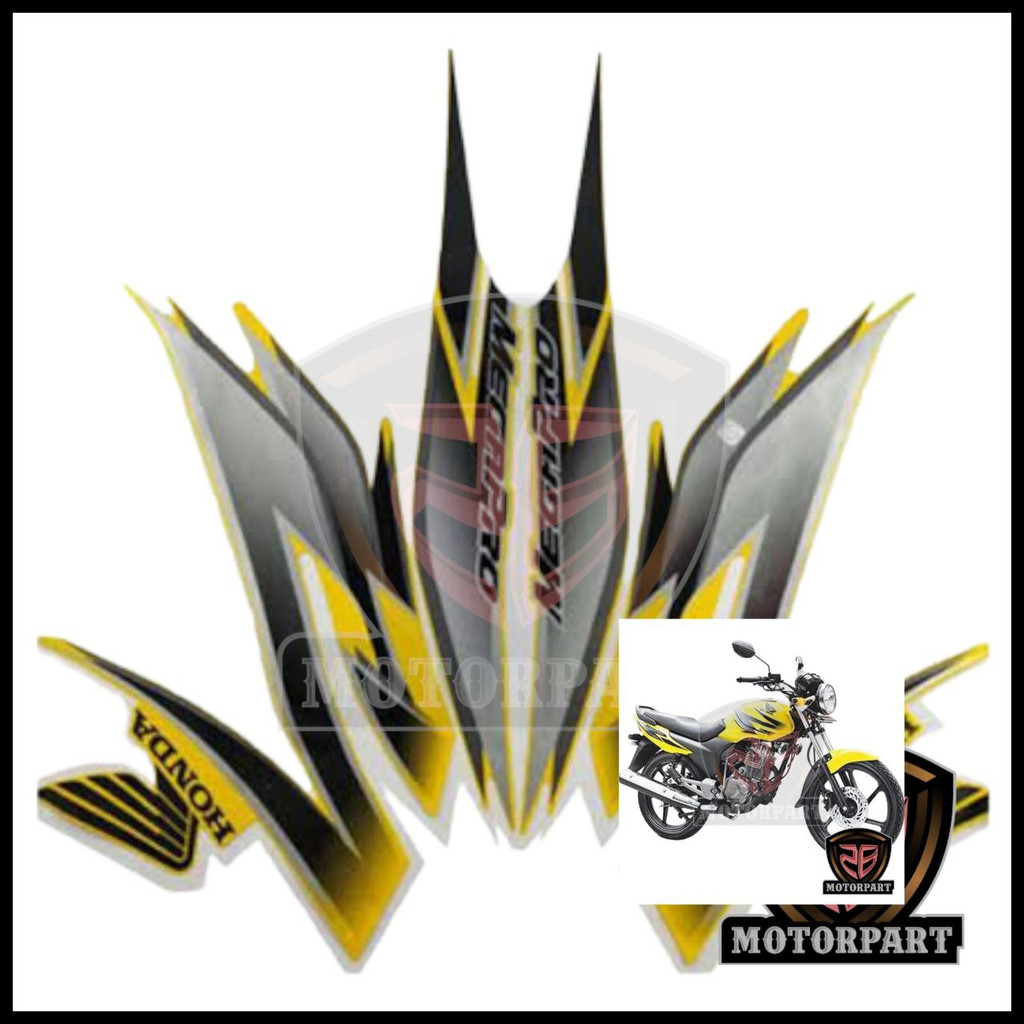 Jual striping sticker full body megapro primus mp primus kuning ...