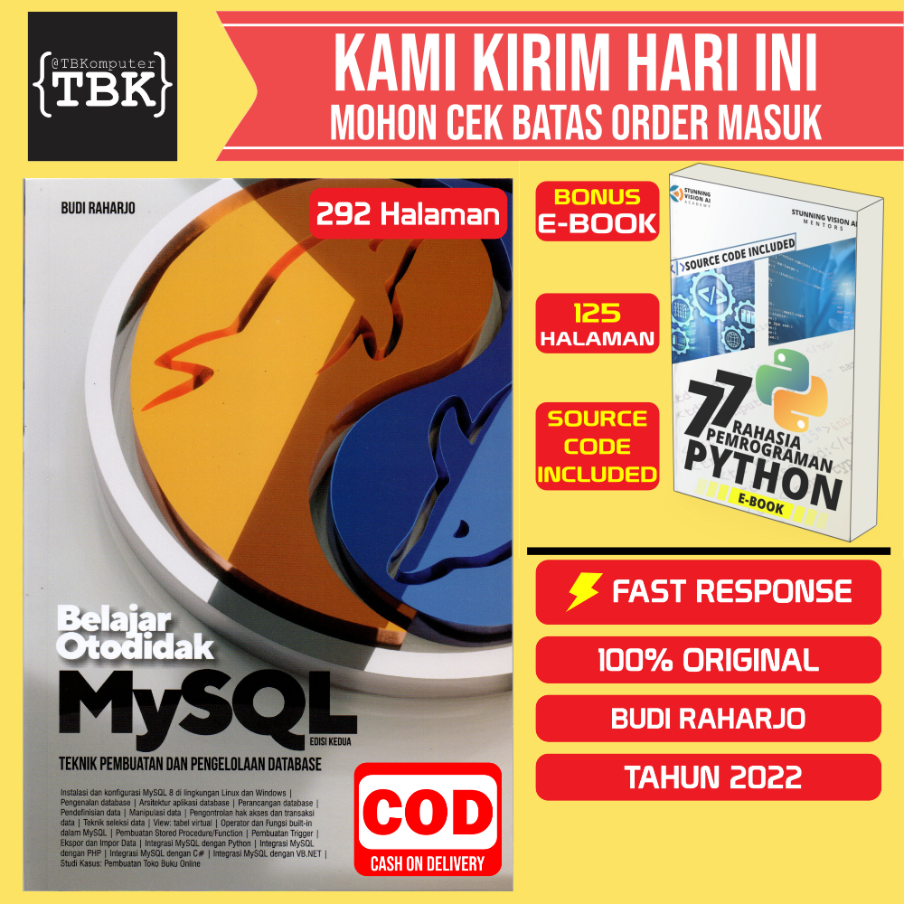 Jual BUKU BELAJAR OTODIDAK MYSQL BUDI RAHARJO | Shopee Indonesia