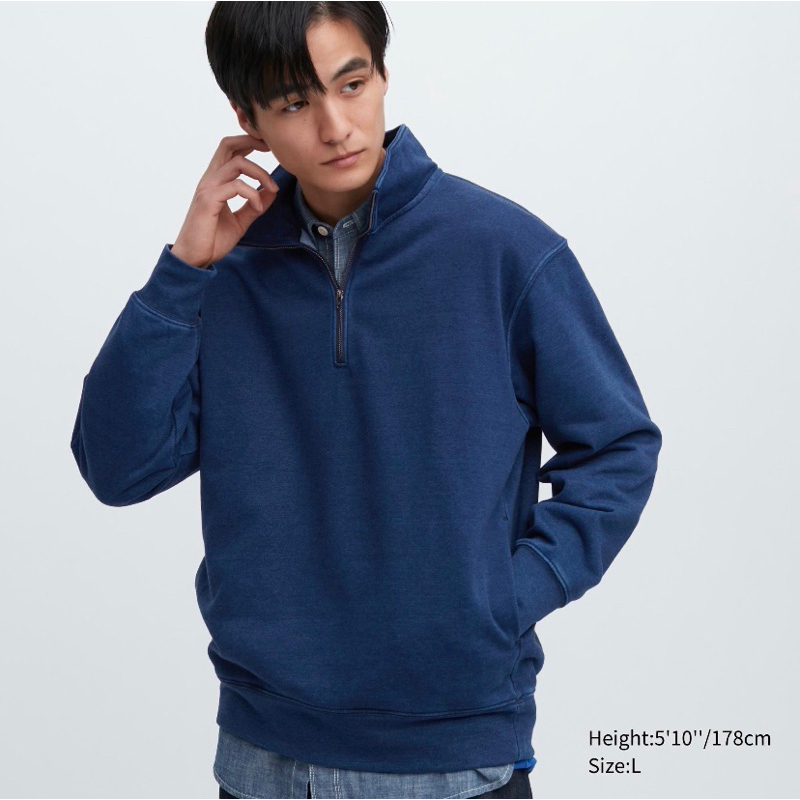 Uniqlo pullover sweat halfzip new original