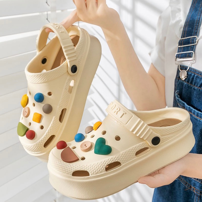 Jual CHERRYBLOSSOM Sandal Crocs Vintage IMPORT Original Premium Jibbitz