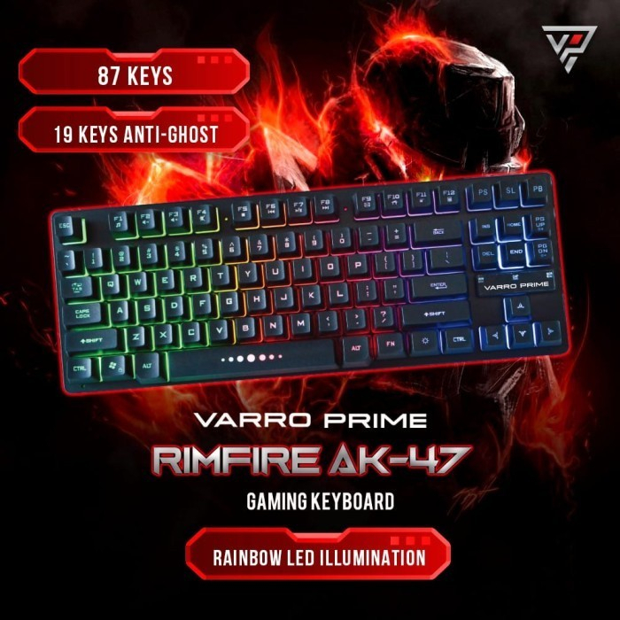 Jual Keyboard Gaming Mechanical Varro Prime Rimfire AK47 | Shopee Indonesia