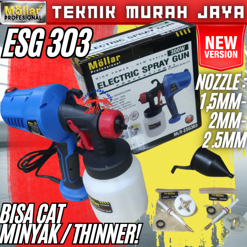 Jual Mollar Esg Electric Spraygun Kuningan Spray Gun Listrik Cat