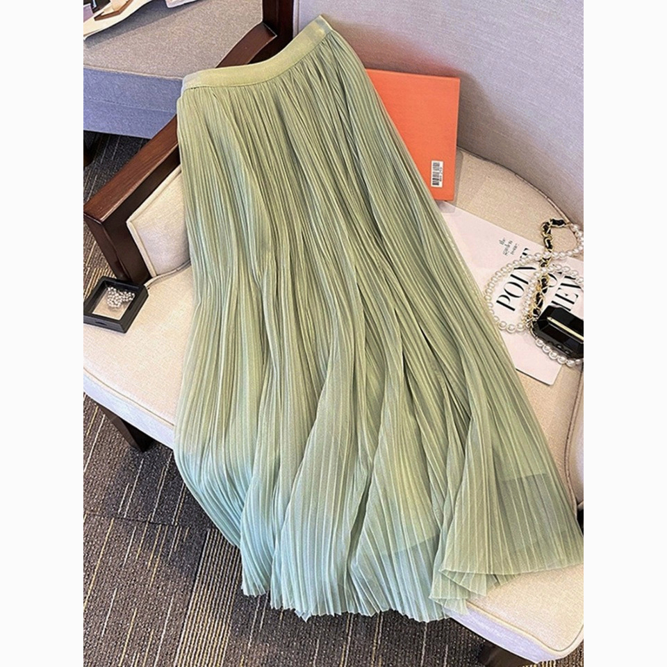 Jual 3 Layers rok tutu lipit gaya Korea baru rok panjang jala Kenakan ...