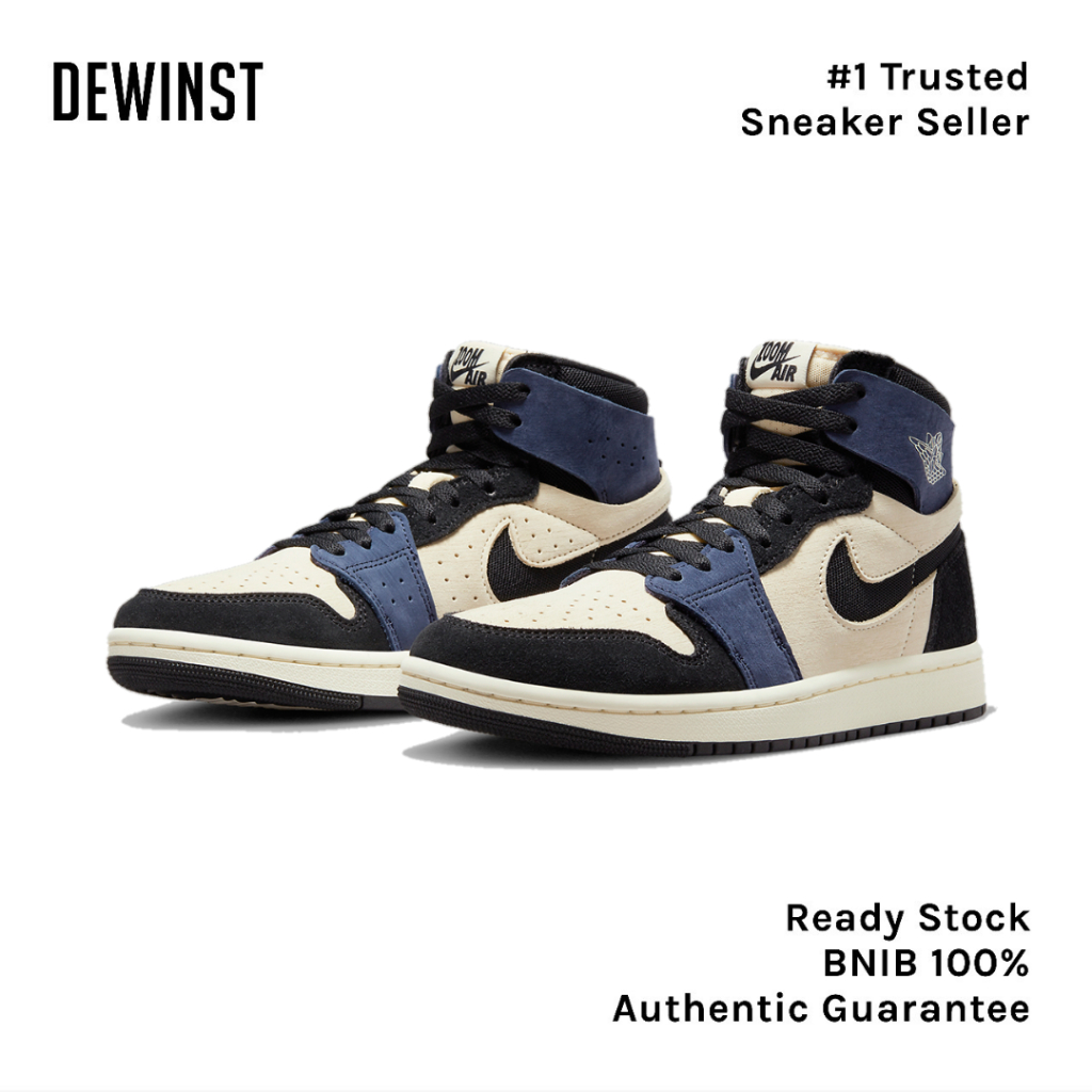 Jual Air Jordan 1 High Zoom Air CMFT 2 Muslin Blackened Blue