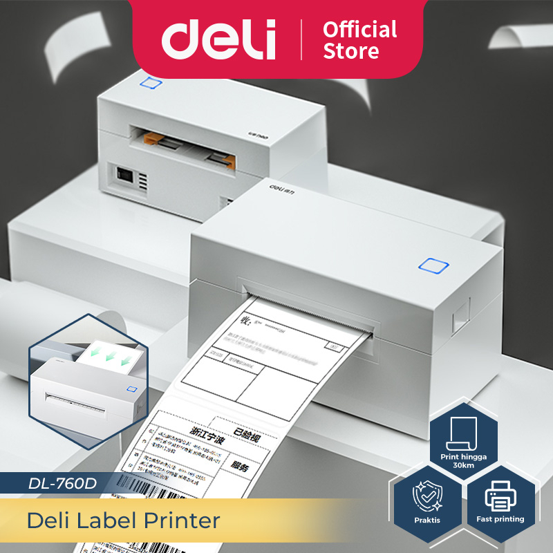 Jual Deli Thermal Label Printer / Printer Barcode Thermal / Label Resi