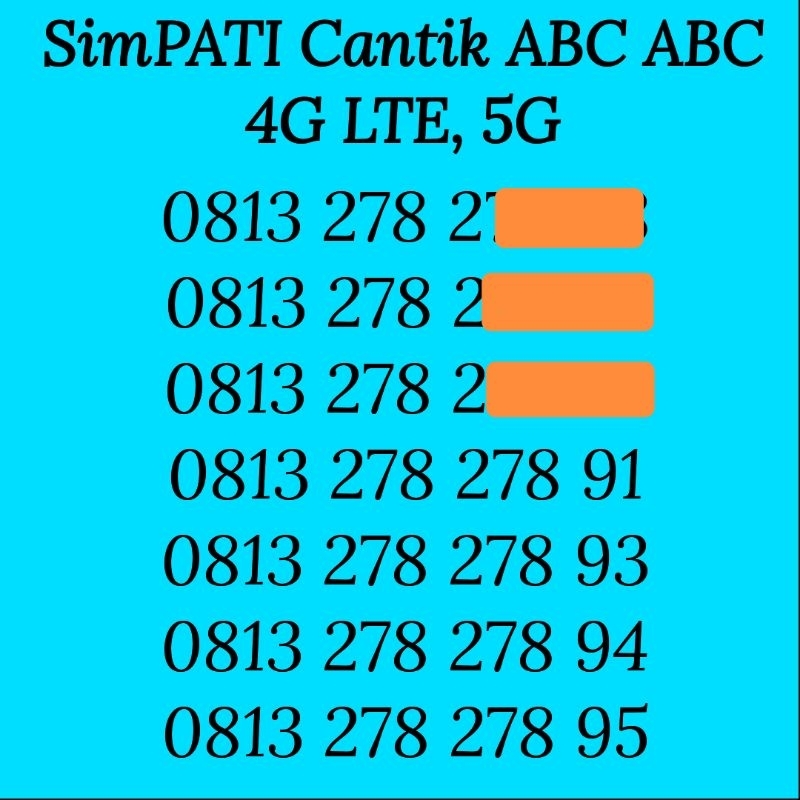 Jual NOMOR SIMPATI CANTIK ABC ABC TERBAIK | Shopee Indonesia