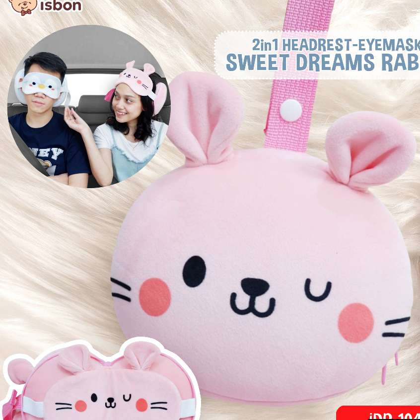 Jual Penutup Mata 2 in 1 eye mask Rabbit sweet dream kelinci dan KAT ...