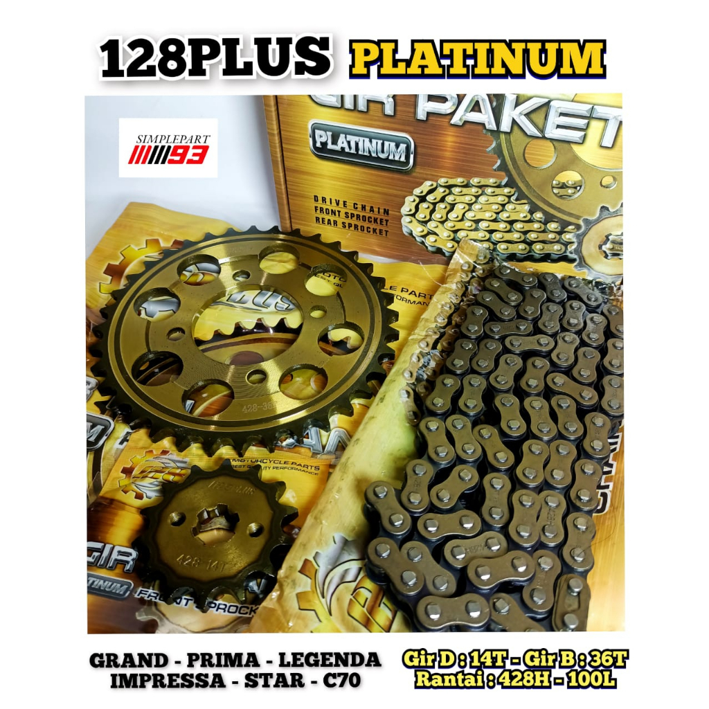 Jual GEAR GIR RANTAI RANTE SET PAKET HONDA - GRAND , PRIMA , LEGENDA ...