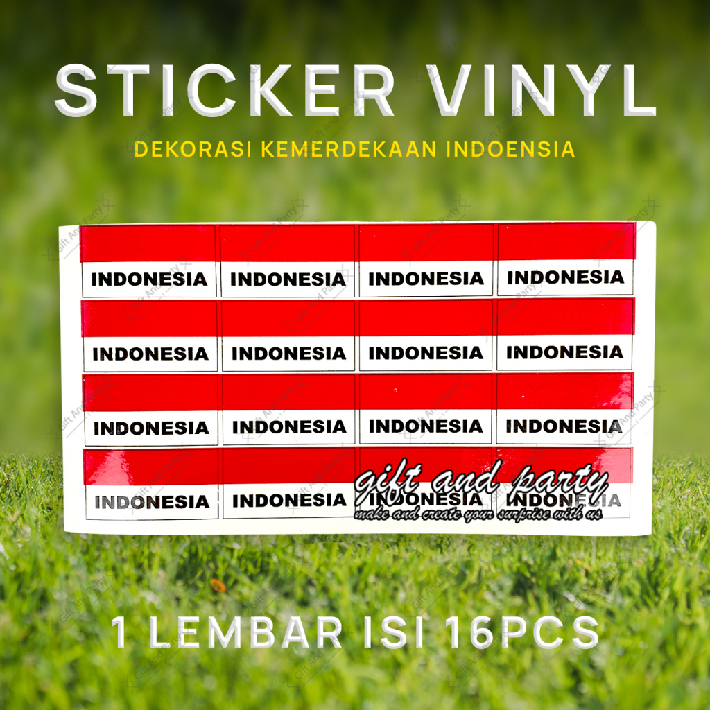 Jual Stiker Pipi Merah Putih Indonesia Stiker Bendera Hut Ri Polos Isi 16 Pcs Shopee Indonesia 6138